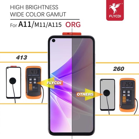 Дисплей FLYCDI для Samsung A115 Galaxy A11, M115 Galaxy M11, черный, без рамки Превью 2