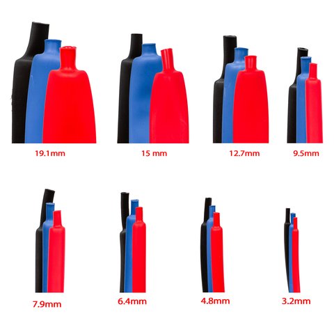 Heat Shrink Tube, (1 m, 4.8 mm, red, with glue) Preview 1