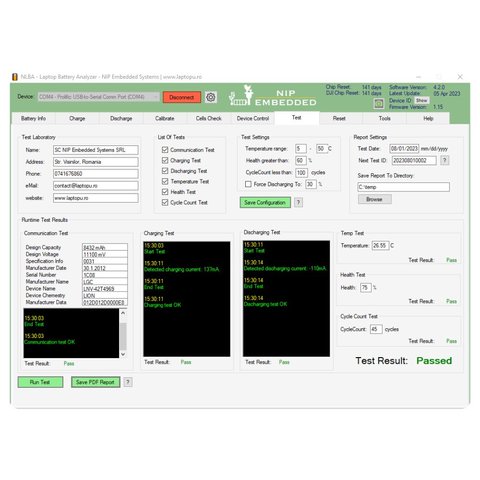 NLBA1 - Professional Laptop Battery Analyzer Preview 4