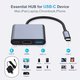 Адаптер Type-C - HDMI + USB3.0 + Type-C, конвертер, белый, hub Превью 5