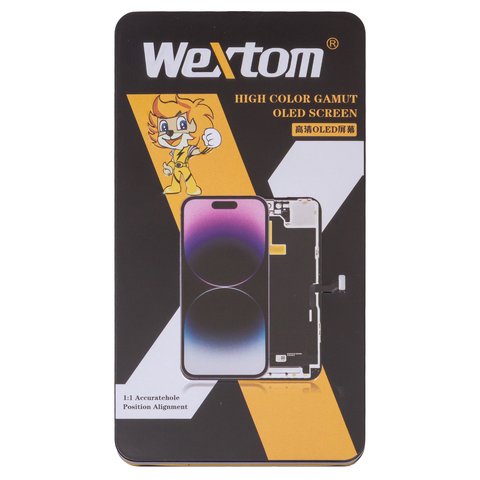 Pantalla LCD Wextom puede usarse con iPhone 15 Pro, negro, con marco, HC, sin error, (OLED) soft, Diagnosable, 120Hz Vista previa  2