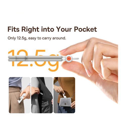 Soporte Baseus Portable Series Folding Moon, plegable, de sobremesa, blanco, plástico, #B10556600211-00 Vista previa  2