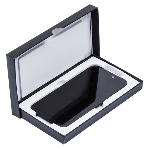 Pantalla LCD puede usarse con iPhone 15, negro, con marco, HC, sin microchip, (OLED), GX OEM hard Vista previa  2