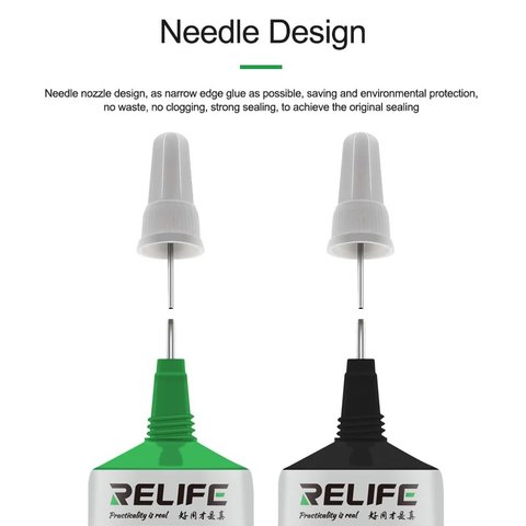 Adhesivos sellador RELIFE CP-0002, para pegar tapas traseras, para marcos de pantalla, 15 ml, negro Vista previa  1