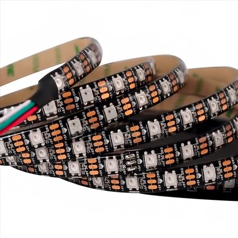 Светодиодная лента RGB SMD5050, WS2812B (c  управлением, IP65, 5 В, 60 диодов/м, 5 м) Превью 1