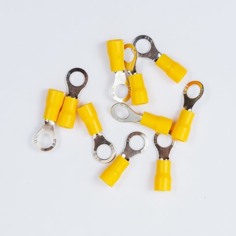Наконечник RV 3,5-6, 6 мм, кільцевий, ізольований, жовтий, 10 шт., 2,5-4,0 мм² Прев'ю 1