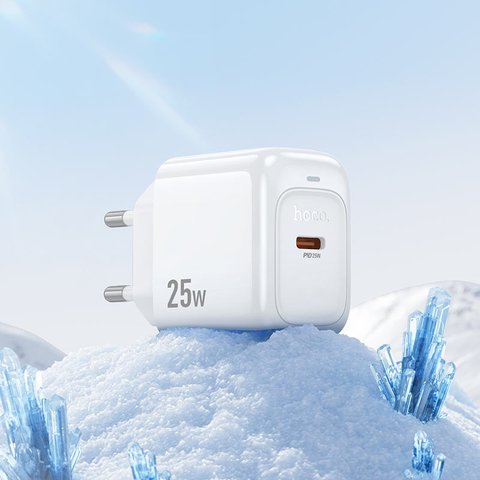 Сетевое зарядное устройство Hoco CS53A, 25 Вт, Power Delivery (PD), белый, 1 порт, #6942007631788 Превью 2